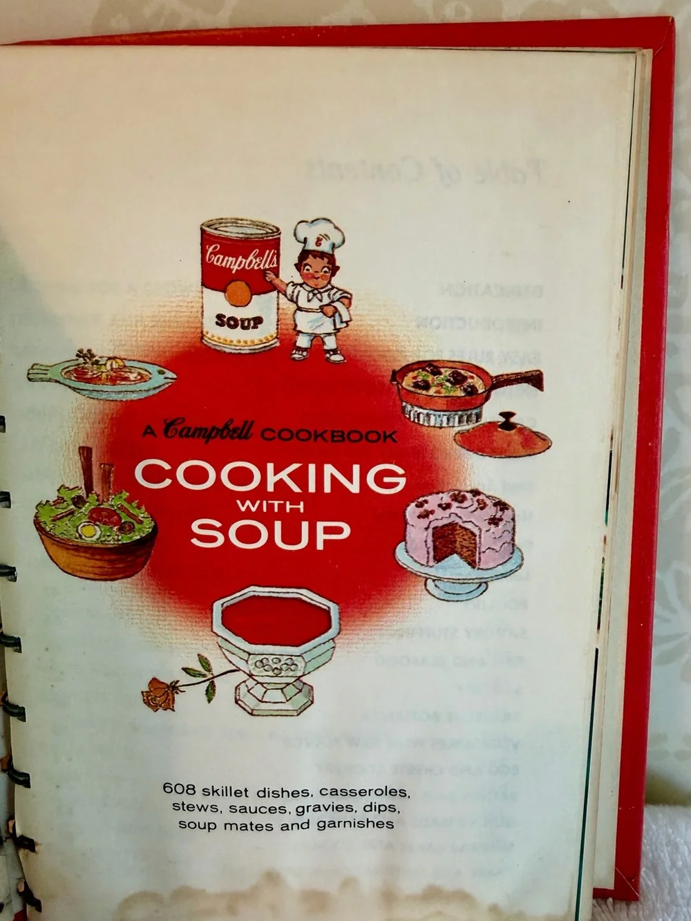 Vintage 1968 Campbell’s Cooking With Soup Cookbook – 608 Recipes Spiral Bound